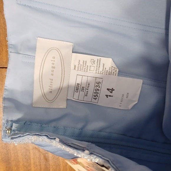 Alfred Angelo 2 Piece "Blue Frost" Taffeta Dress NEW Sz. 14 - Picture 9 of 9